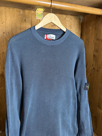 SS18 COTTON CREWNECK in Grey Blue (dyed from white)
