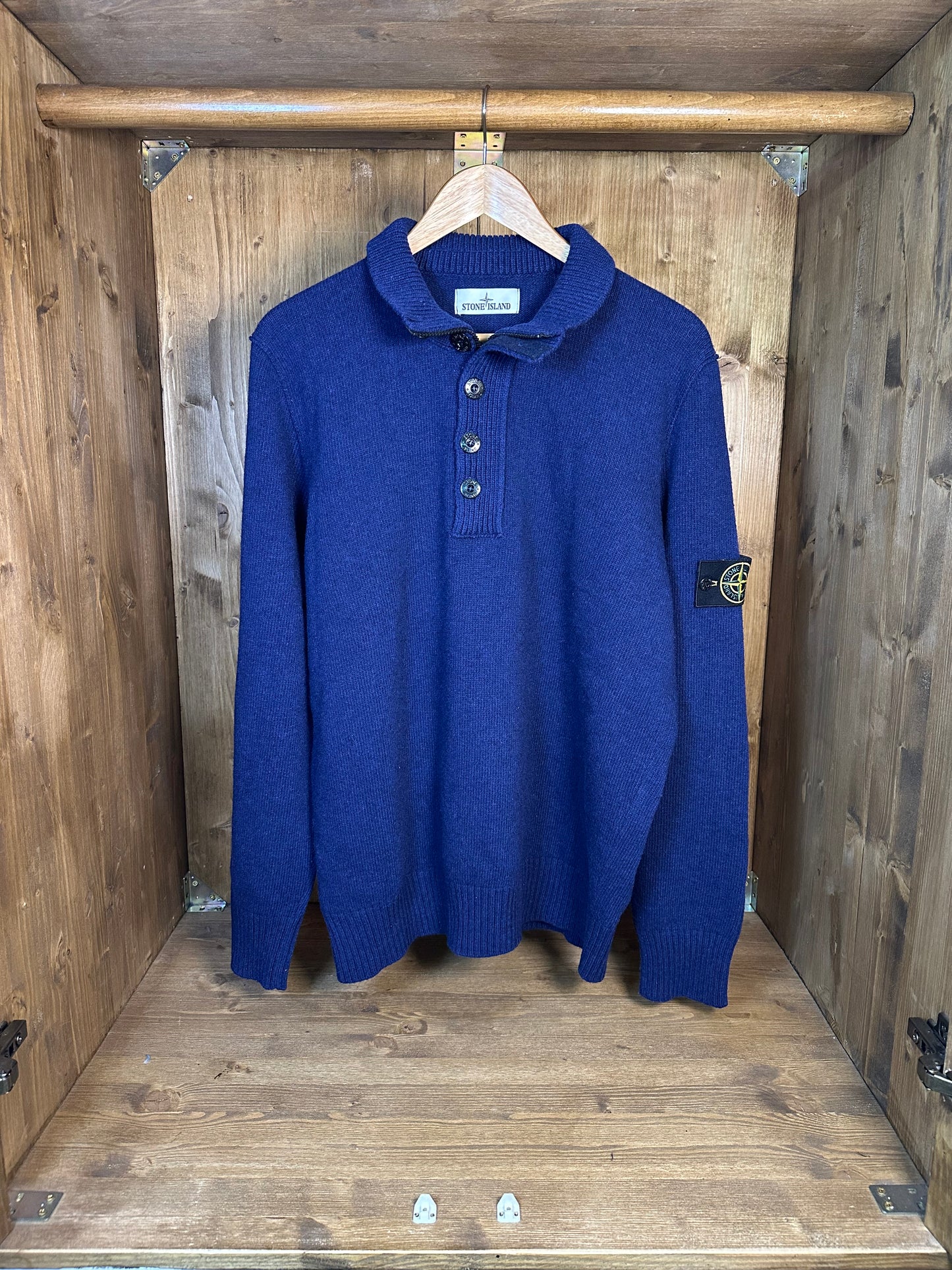 BLUE NIGHT WOOL CARDIGAN