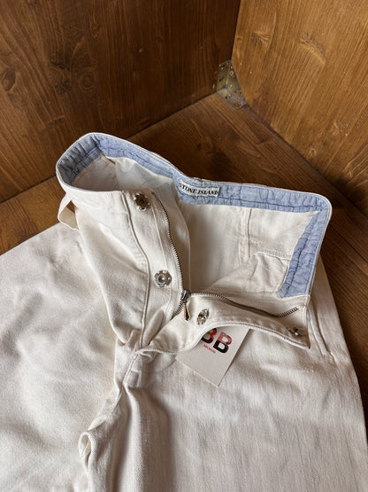 SS84 COTTON MARINA PANTS in Pure White