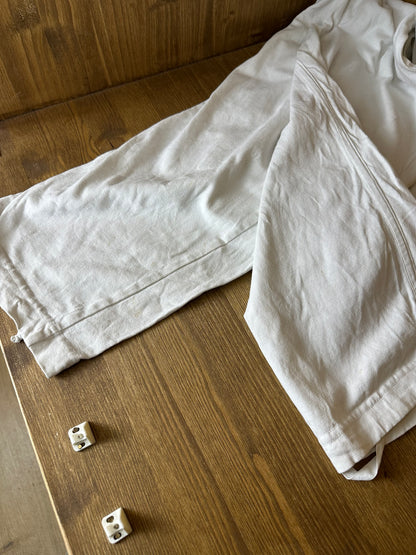 90S COTTON TEE + SWEATPANTS in White