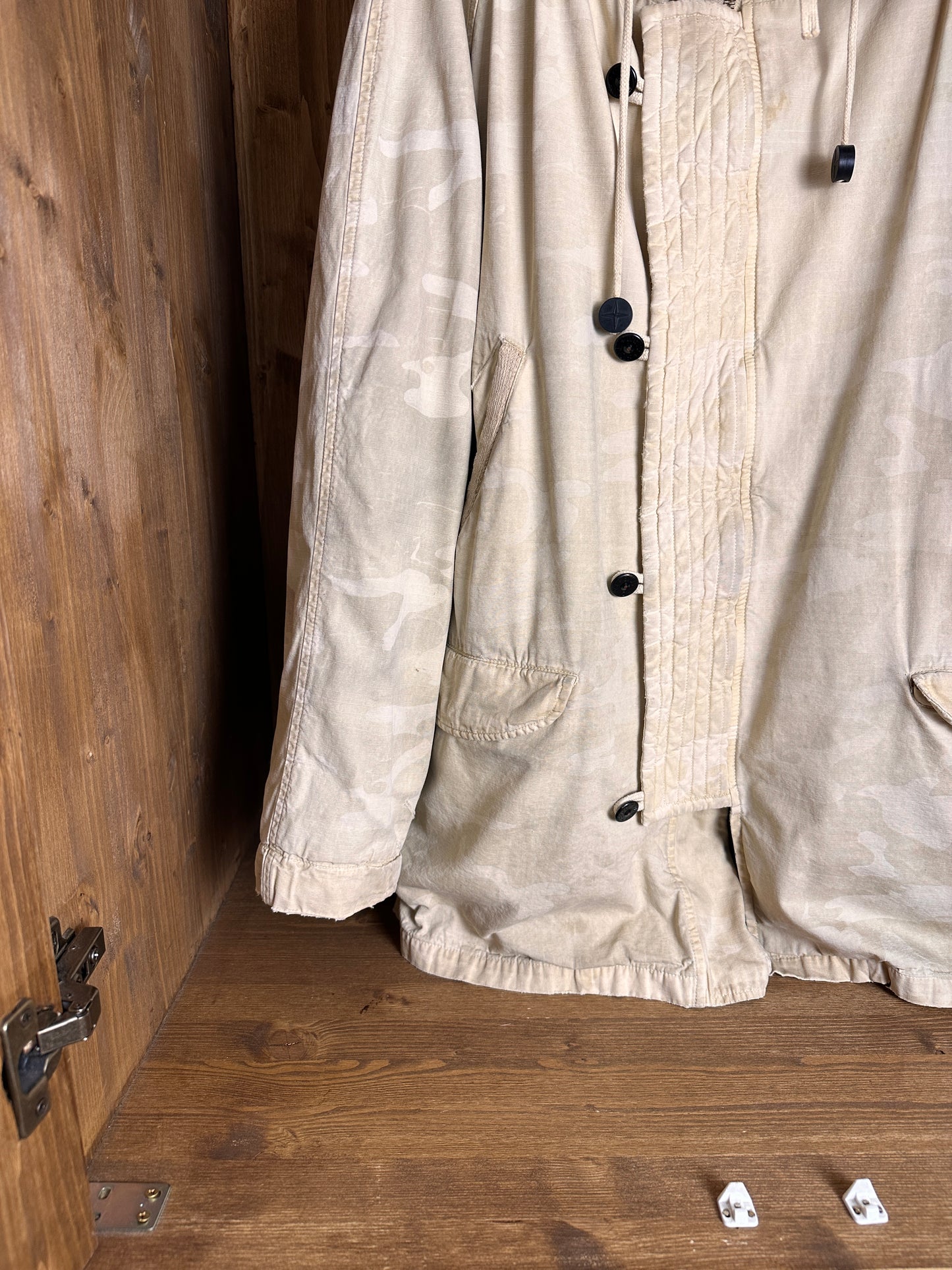 AW90/91 LUPO ICE JACKET CAMOUFLAGE COTTON RIPSTOP-ARMOR in Beige