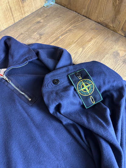 SS97 1/4 ZIP COTTON JUMPER in Blue Blueberry
