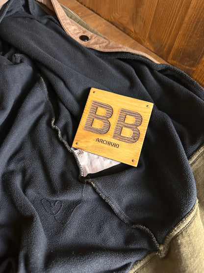 AW05 DUAL LAYER COTTON HOODIE  in Olive Green