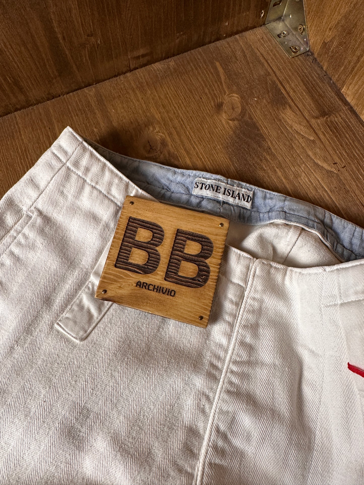 SS84 COTTON MARINA PANTS in Pure White