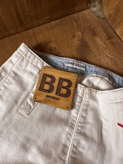 SS84 COTTON MARINA PANTS in Pure White