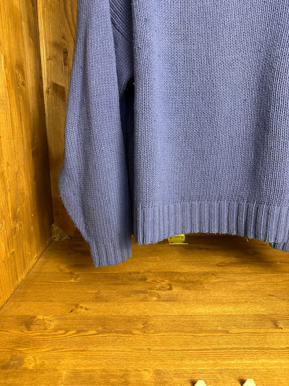 AW80s WOOL JUMPER in Distant Blue