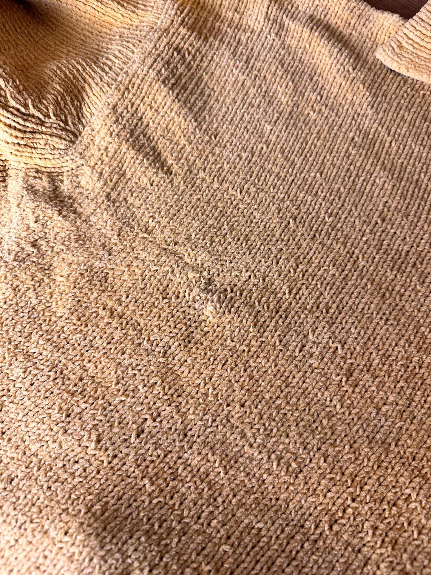 AW98 CHENILLE COTTON JUMPER in Saffron Yellow