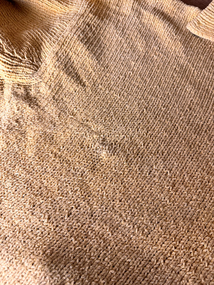 AW98 CHENILLE COTTON JUMPER in Saffron Yellow