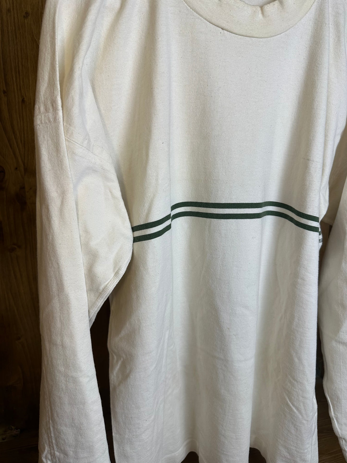 SS86 MARINA LONGSLEEVE in Cream White&Green - JPN EXCLUSIVE