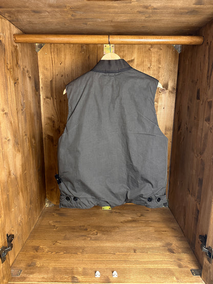 AW03 COTTON POLYAMIDE VEST in Faded Brown