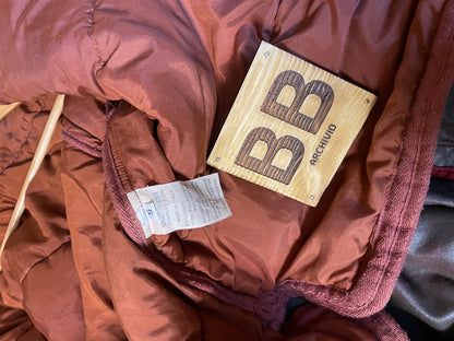 Burgunderrote Bomberjacke von Raso Gommato aus dem Jahr 1992