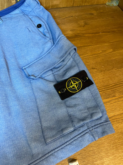 Blue hand sprayed shorts