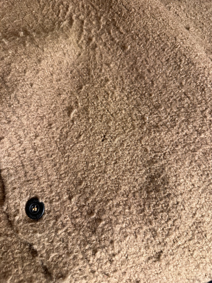 AW98 WOOL BUTTONED CARDIGAN in Camel Brown