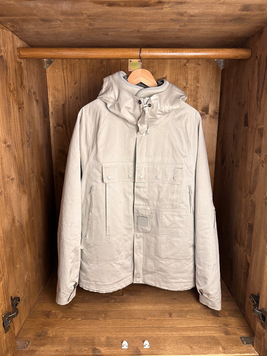 AW20s C.P. COMPANY A.A.C. DOWN JACKET in Oyster White