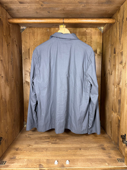 STONE GREY POLYURETHANE OVERSHIRT