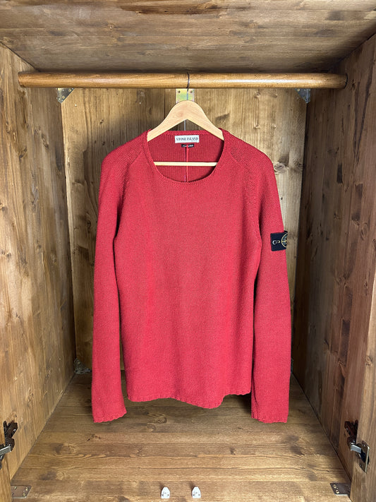 SS02 COTTON CREWNECK in Brick Red