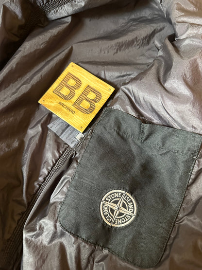 AW07 NYLON GREY BOMBER WITH HIDDEN HOOD