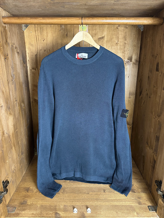 SS18 COTTON CREWNECK in Grey Blue (dyed from white)