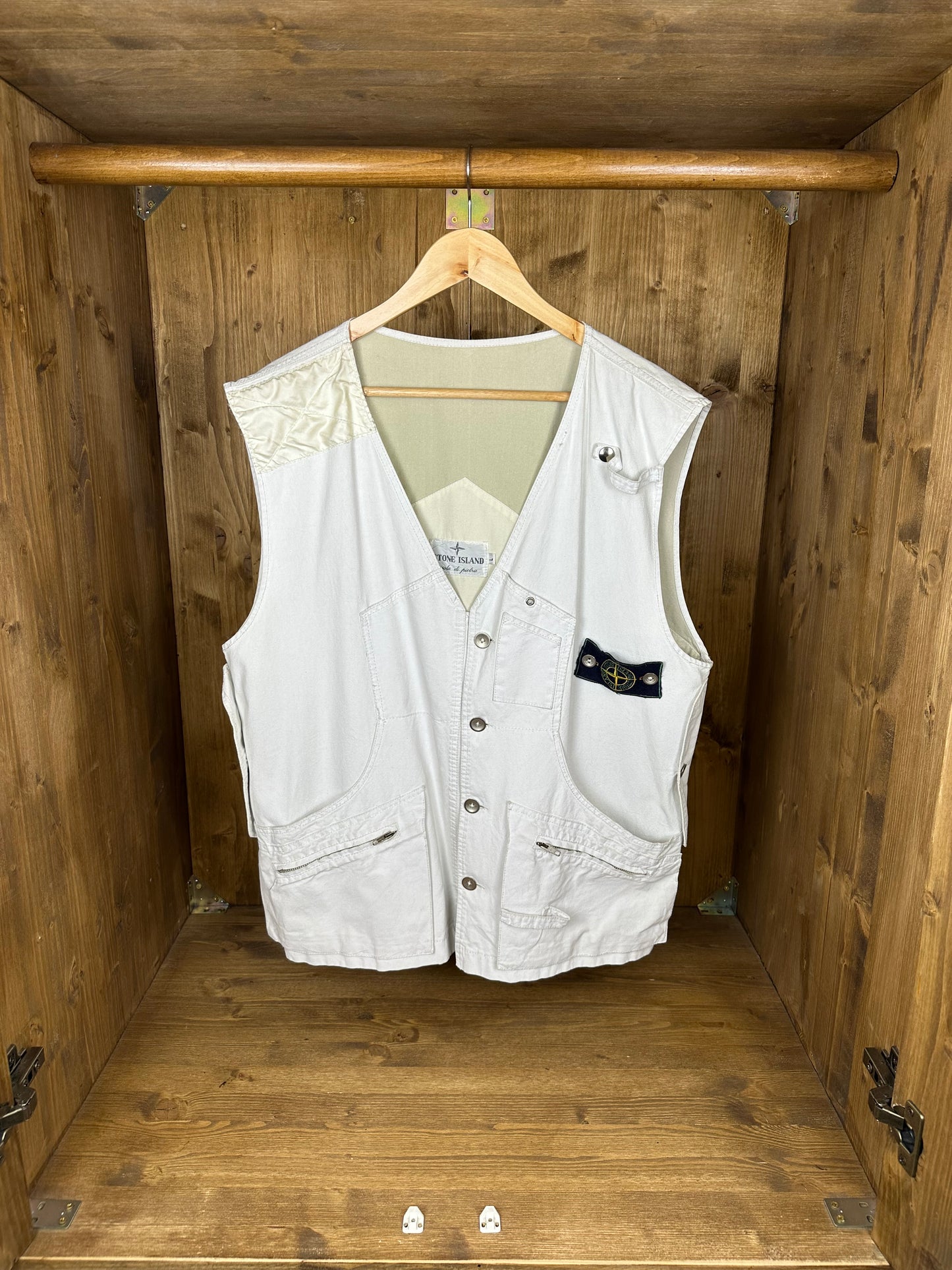 SS82 TELA STELLA MULTI POCKET UTILITY VEST in White