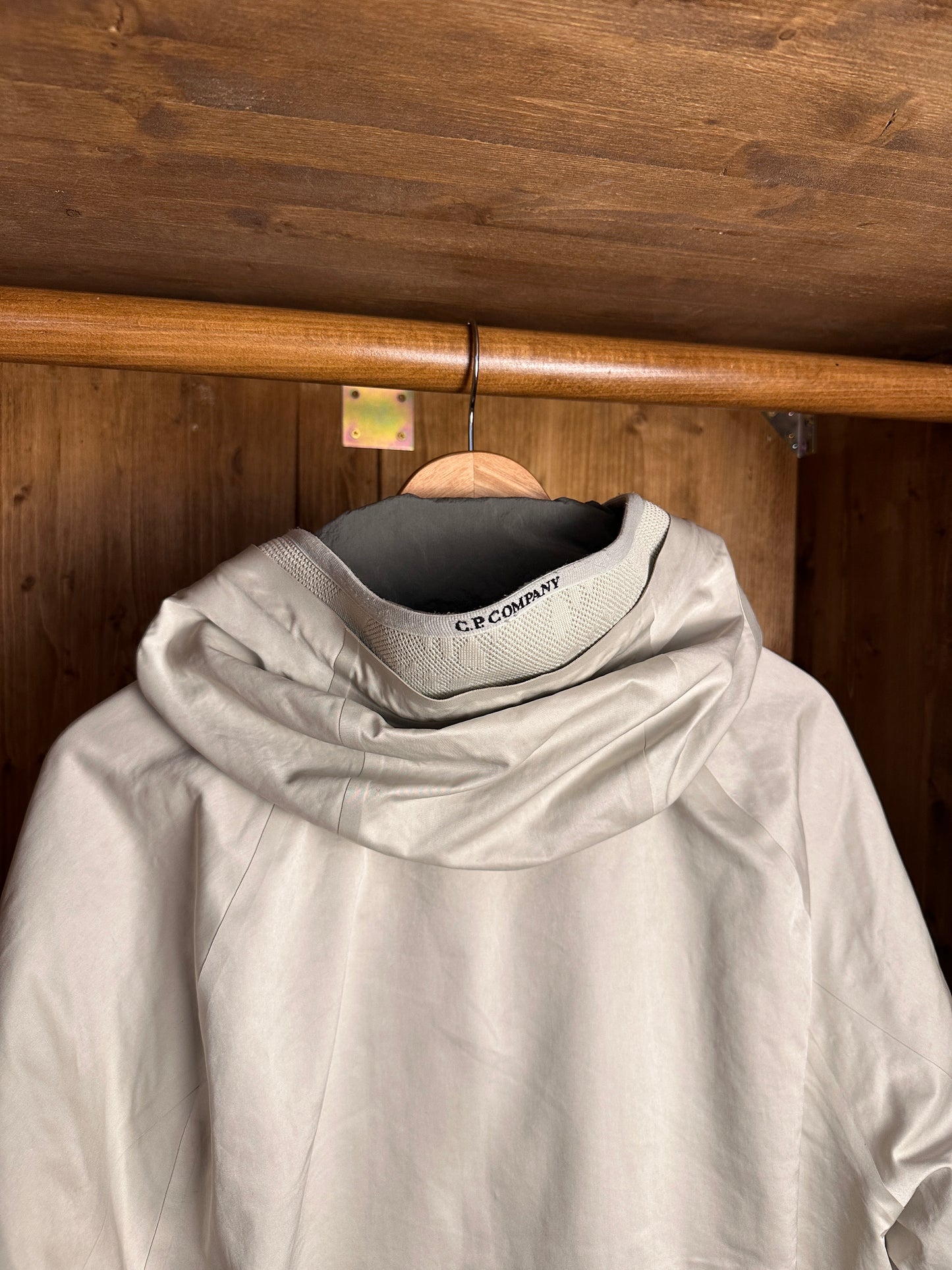 AW20s C.P. COMPANY A.A.C. DOWN JACKET in Oyster White