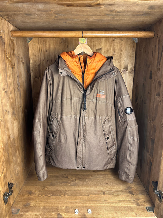 AW25 C.P. COMPANY GORE-G TYPE JACKET 3in1 in Olive Green & Neon Orange