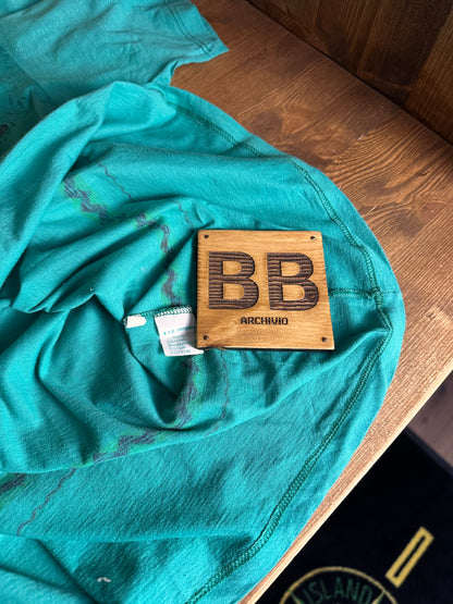 SS80 “Surfer” SCREEN PRINTED POLO in Tiffany Blue Green