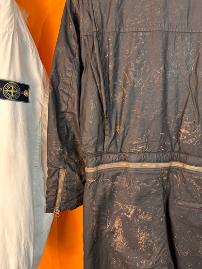 AW89/90 RASO GOMMATO COLOURED COVER BOILER SUITS in Dark Brown