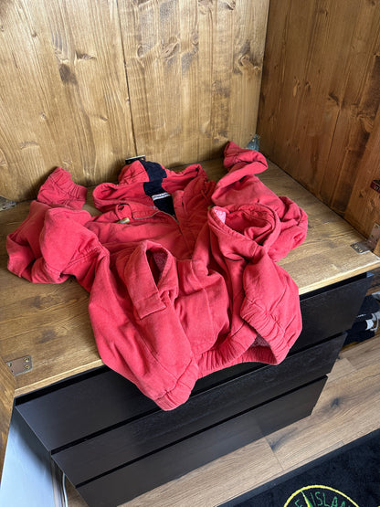 AW85 HOODIE in Blossom Red & Black