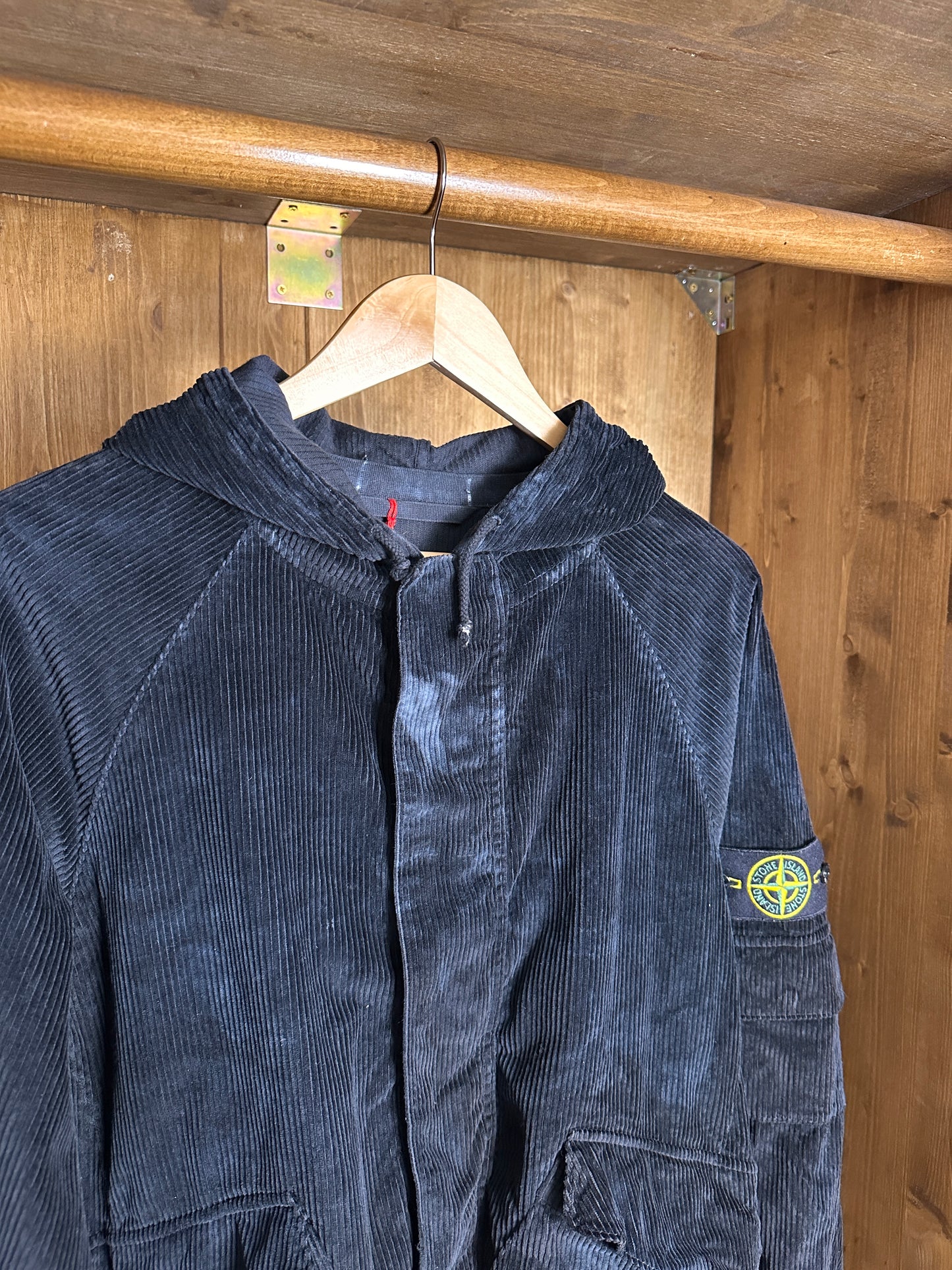 AW20 FROST CORDUROY Supreme X Stone Island sample piece in Jet Black