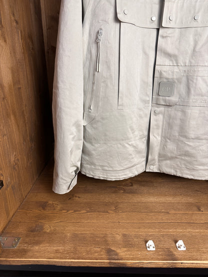 AW20s C.P. COMPANY A.A.C. DOWN JACKET in Oyster White