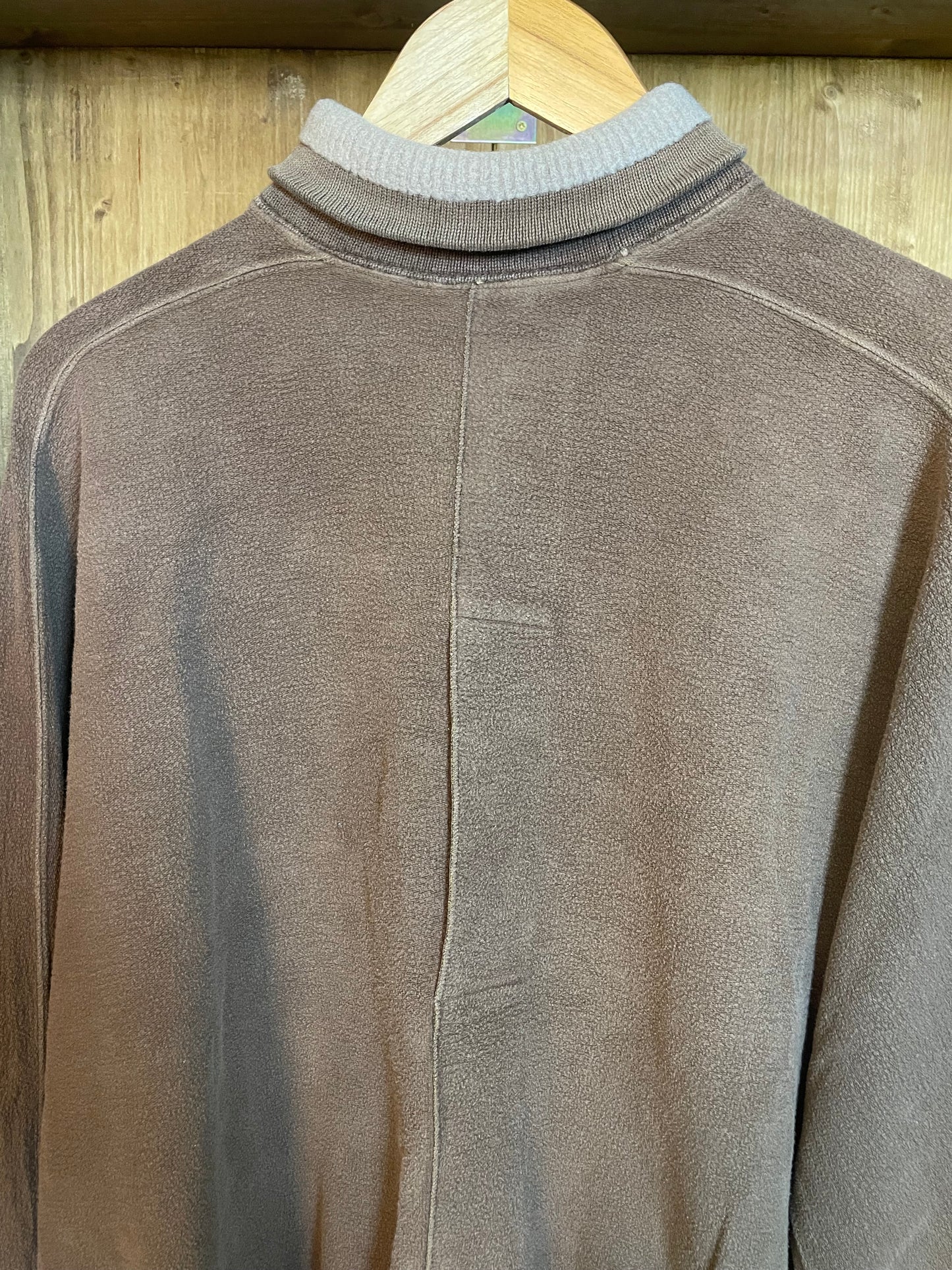 1988 Rollkragenpullover aus Teddyfleece in Braun