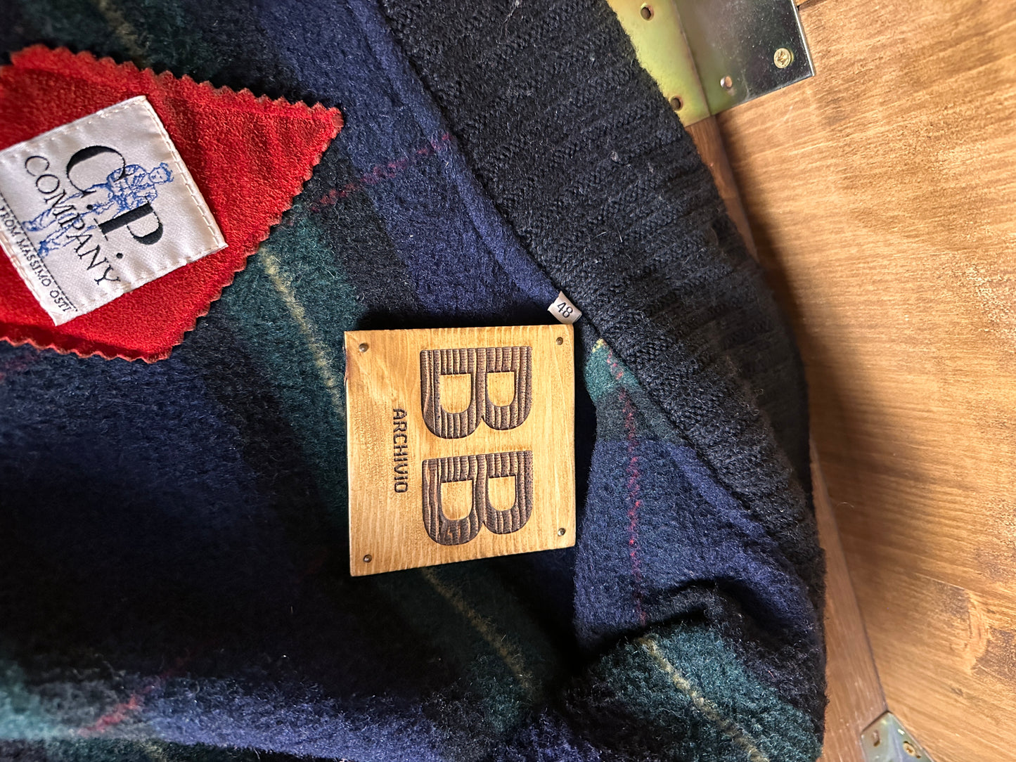 AW83/84 JAPANESE WRINKLED NYLON GRADIENT WITH LEATHER INSERTS in Mixed Shades of Brown