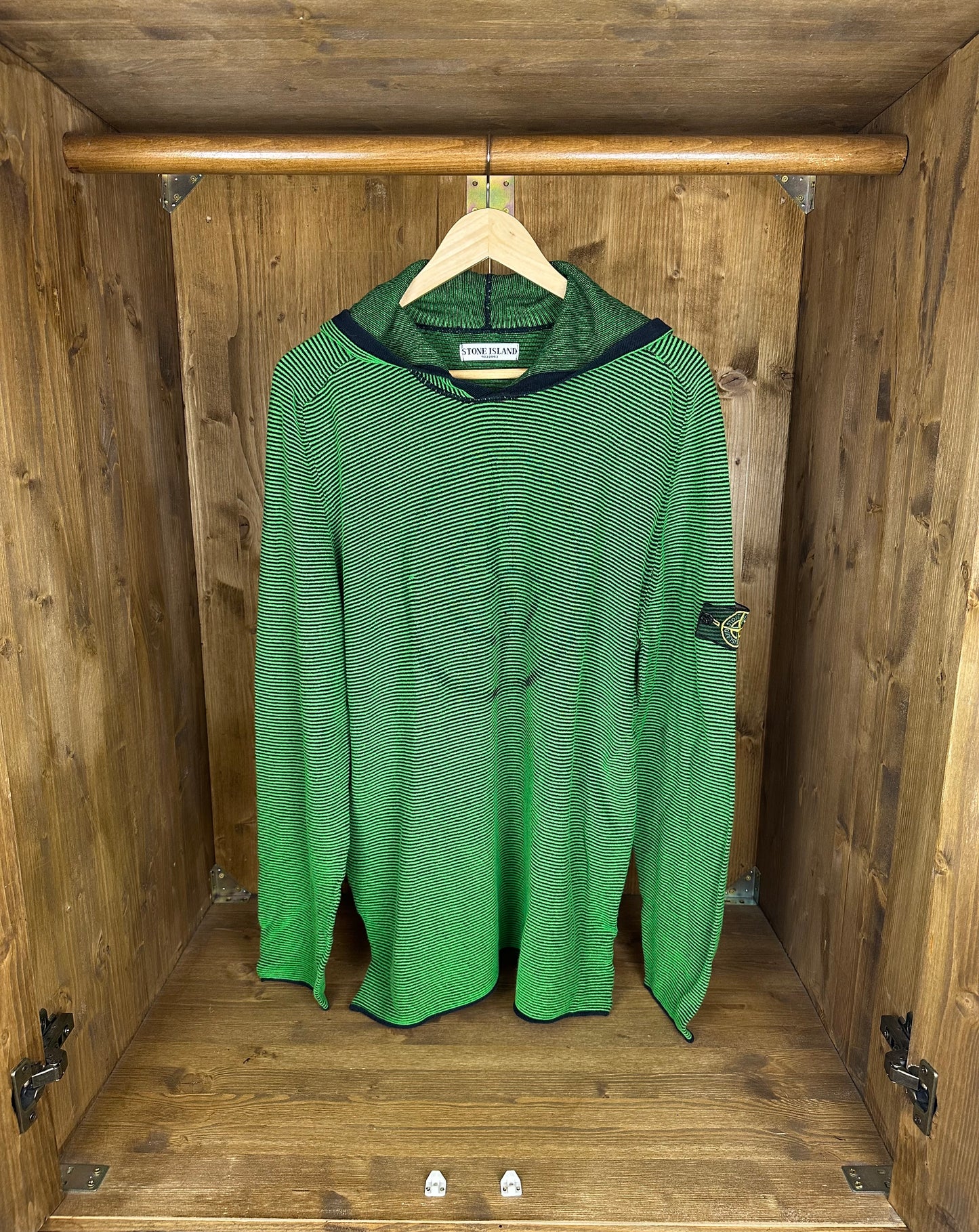 SS09 HOLOGRAPHIC HOODIE MESH in Neon Green