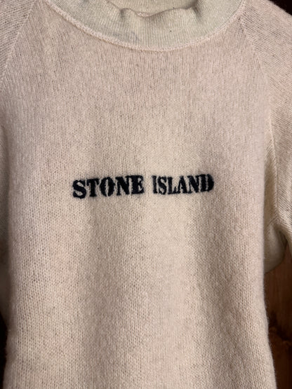 AW87 WOOL SPELLOUT JUMPER in Ivory