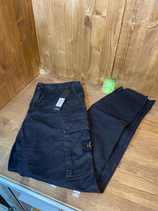 Black cargo stone wash