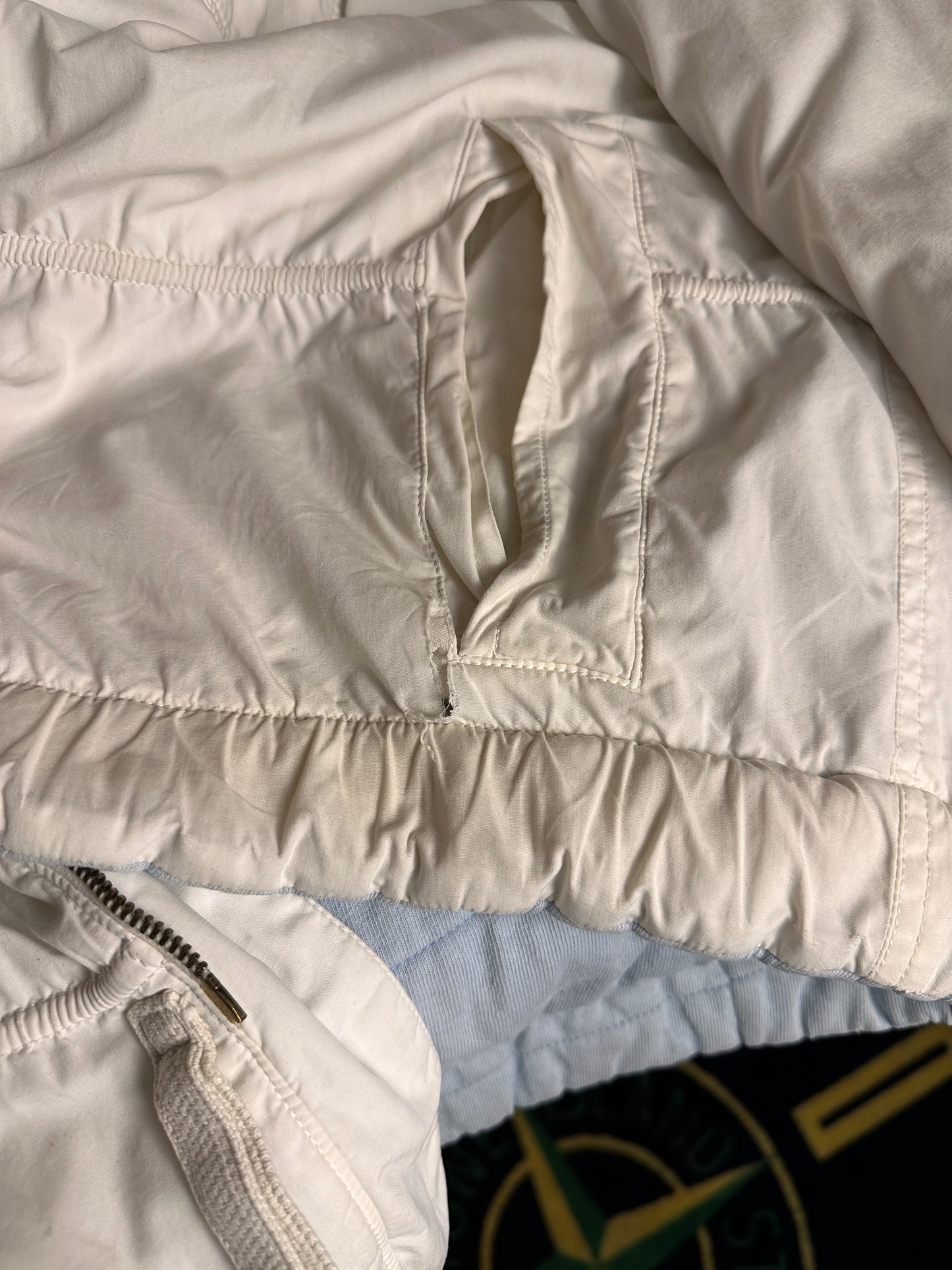 AW84 JOCK COUNTRY QUILTED JACKET in Pure White & Light Green