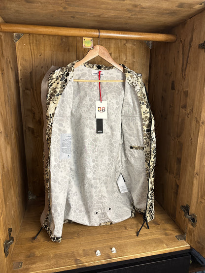 SS18 ALLIGATOR CAMO LIGHT COTTON/NYLON REP PARKA in Mixed Shades of Brown