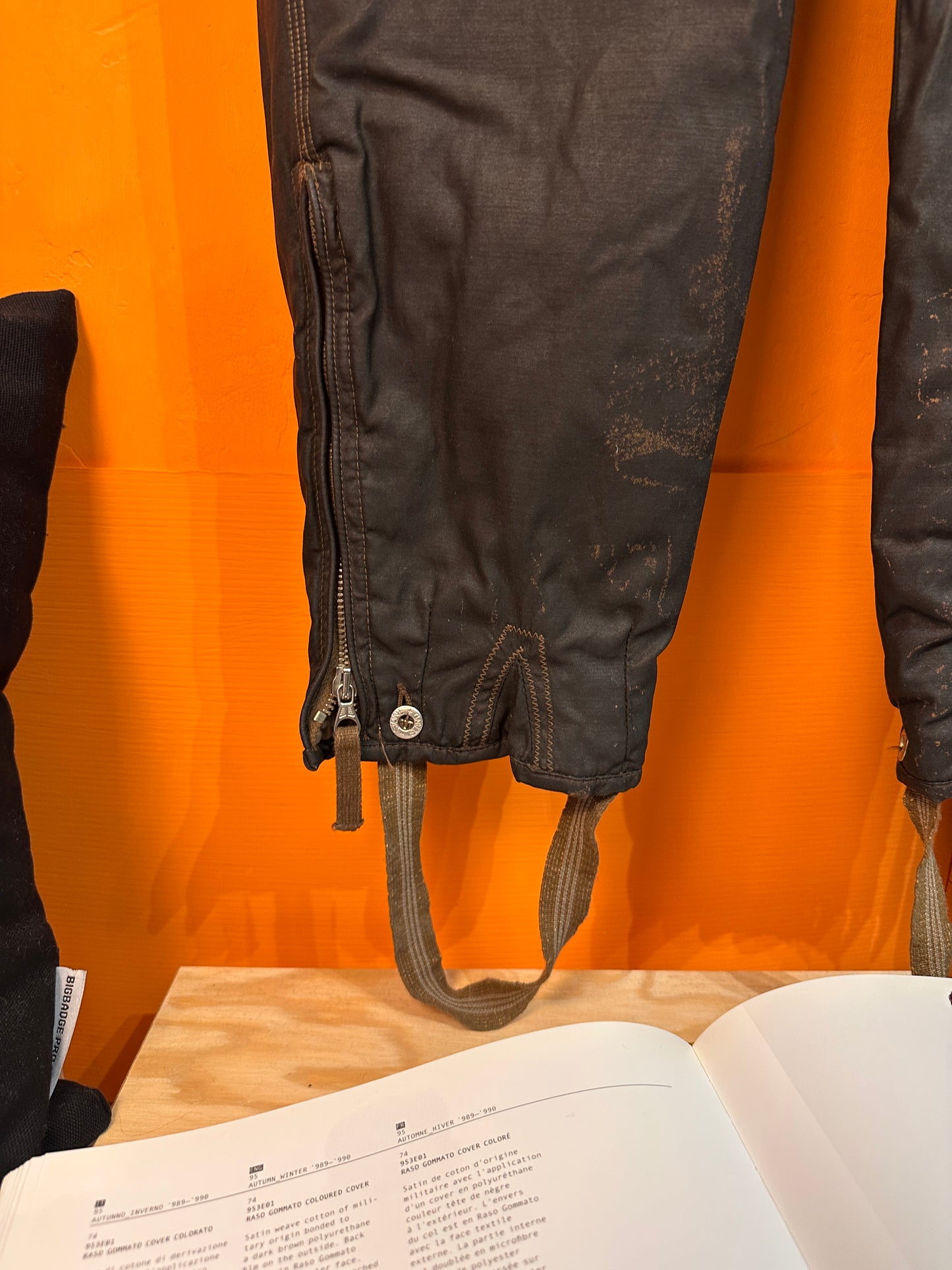 AW89/90 RASO GOMMATO COLOURED COVER BOILER SUITS in Dark Brown