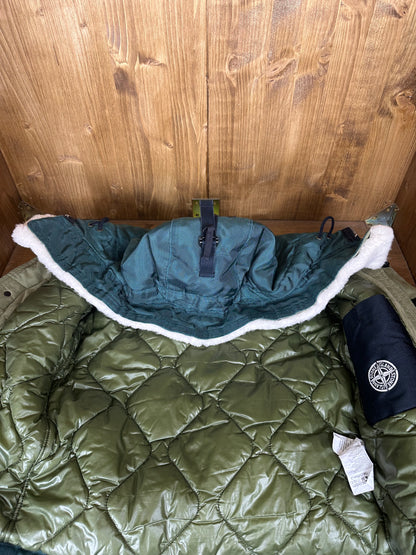 AW15 OXFORD NYLON SHEARLING JACKET in Emerald Green