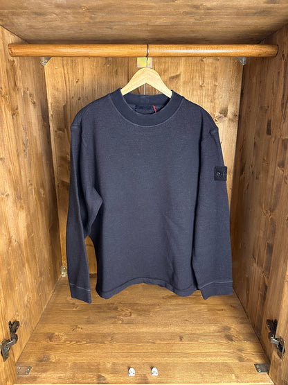AW23 WOOL + COTTON JUMPER GHOST PIECE in Blue Grey