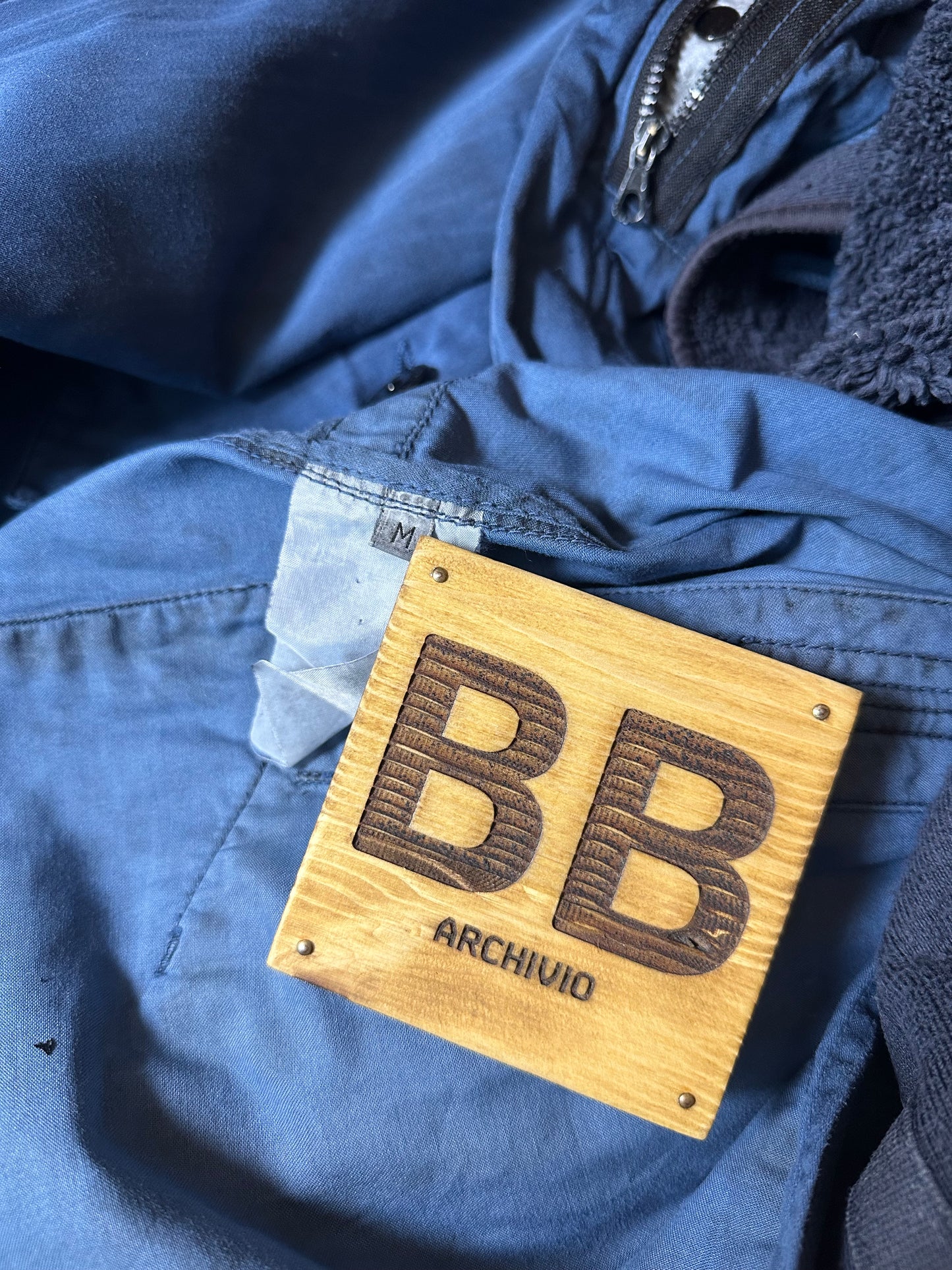 RASO GOMMATO BLU with detachable fleece inner