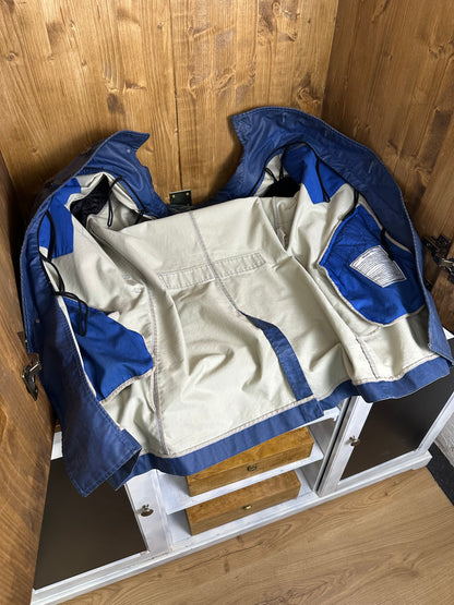 AW09 WAXED ICE TRENCH in Blu to Black