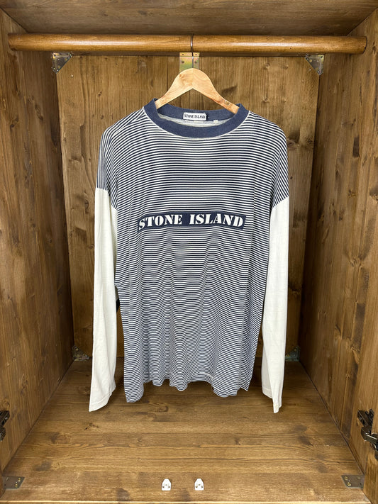 80s SPELLOUT LONGSLEEVE in Cyan