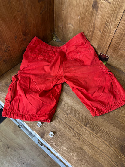 COTTON SHORTS in Coral Red