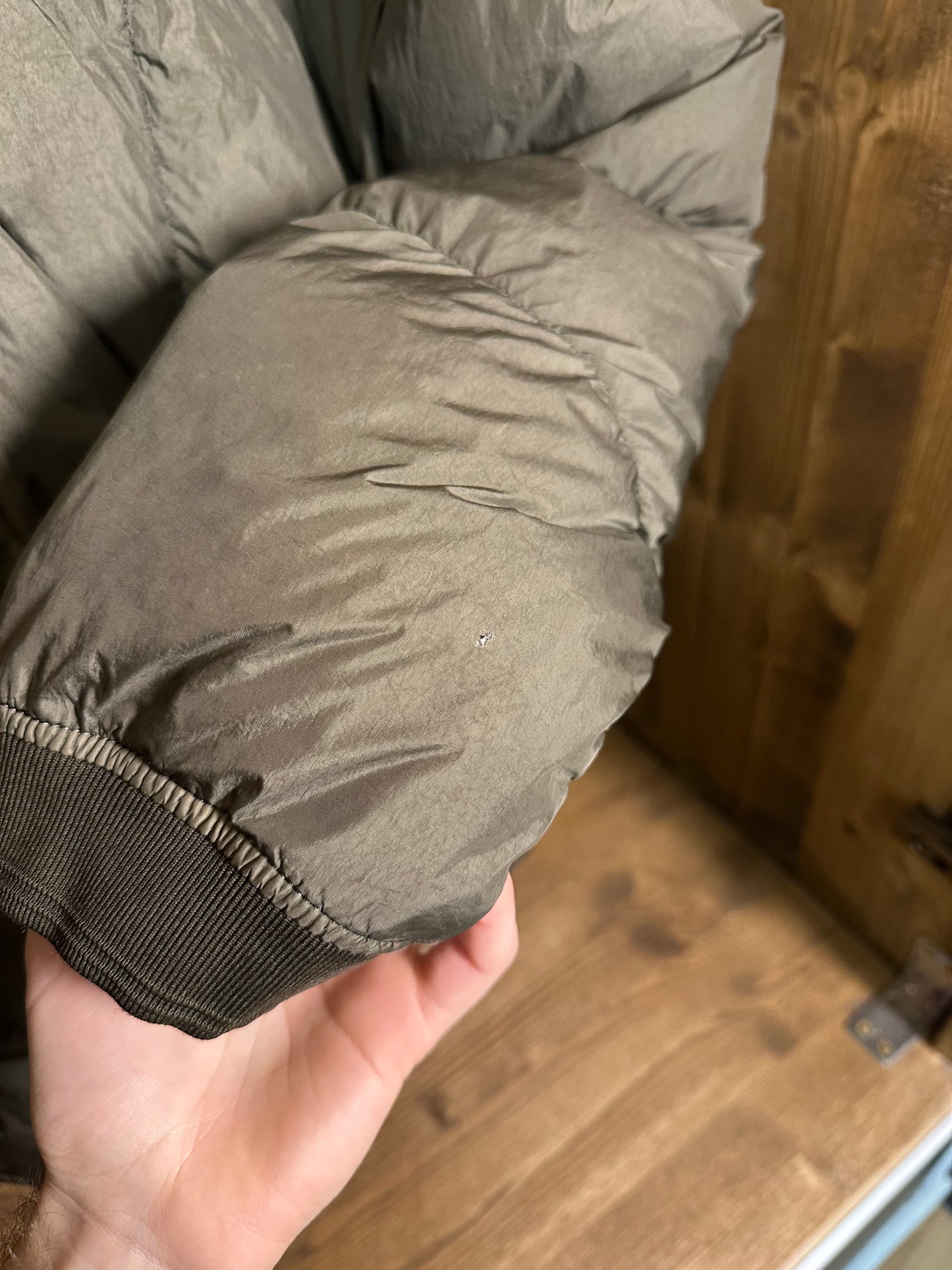 GARMENT DYED DOWN_26 GR X SQM_N  SACK JACKET in forest green