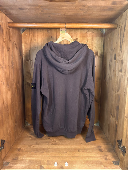 ZIPPED HOODIE in dark brown