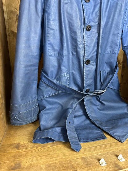 AW09 WAXED ICE TRENCH in Blu to Black