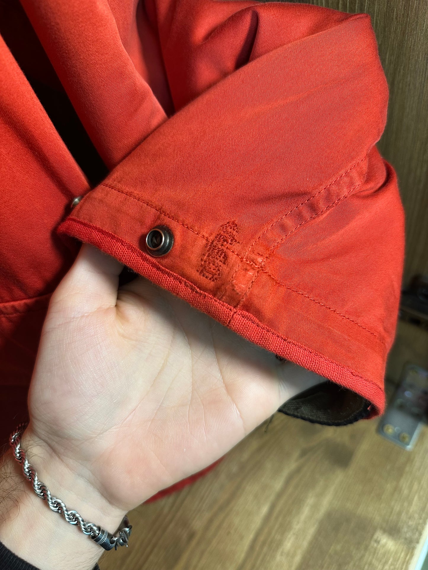 AW1992 RASO GOMMATO BURNT RED with detachable wool liner