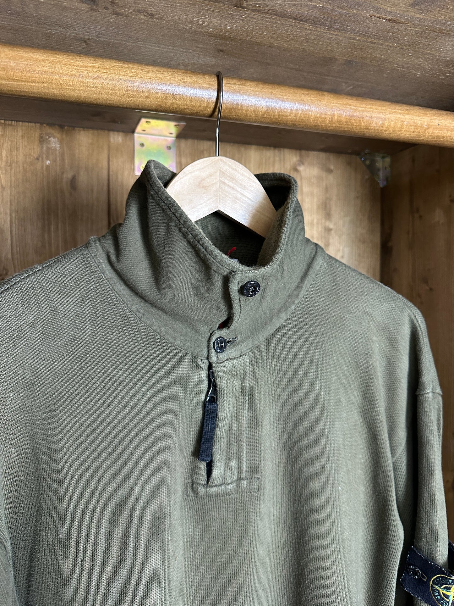 AW05 1/4 ZIP COTTON JUMPER POLO in Signal Brown