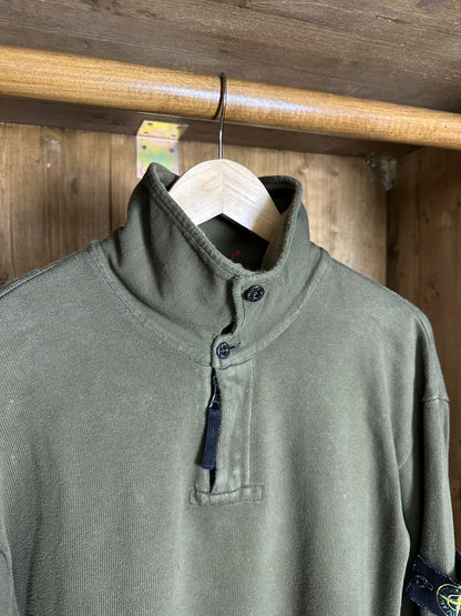 AW05 1/4 ZIP COTTON JUMPER POLO in Signal Brown